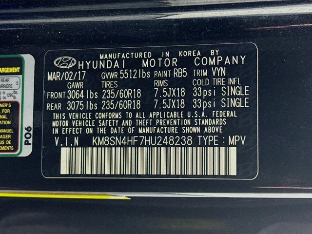 2017 Hyundai Santa Fe SE