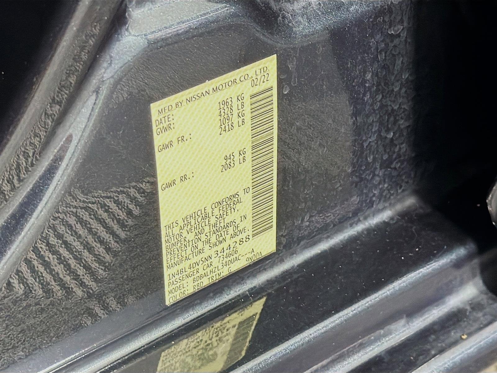 2022 Nissan Altima 2.5 SV