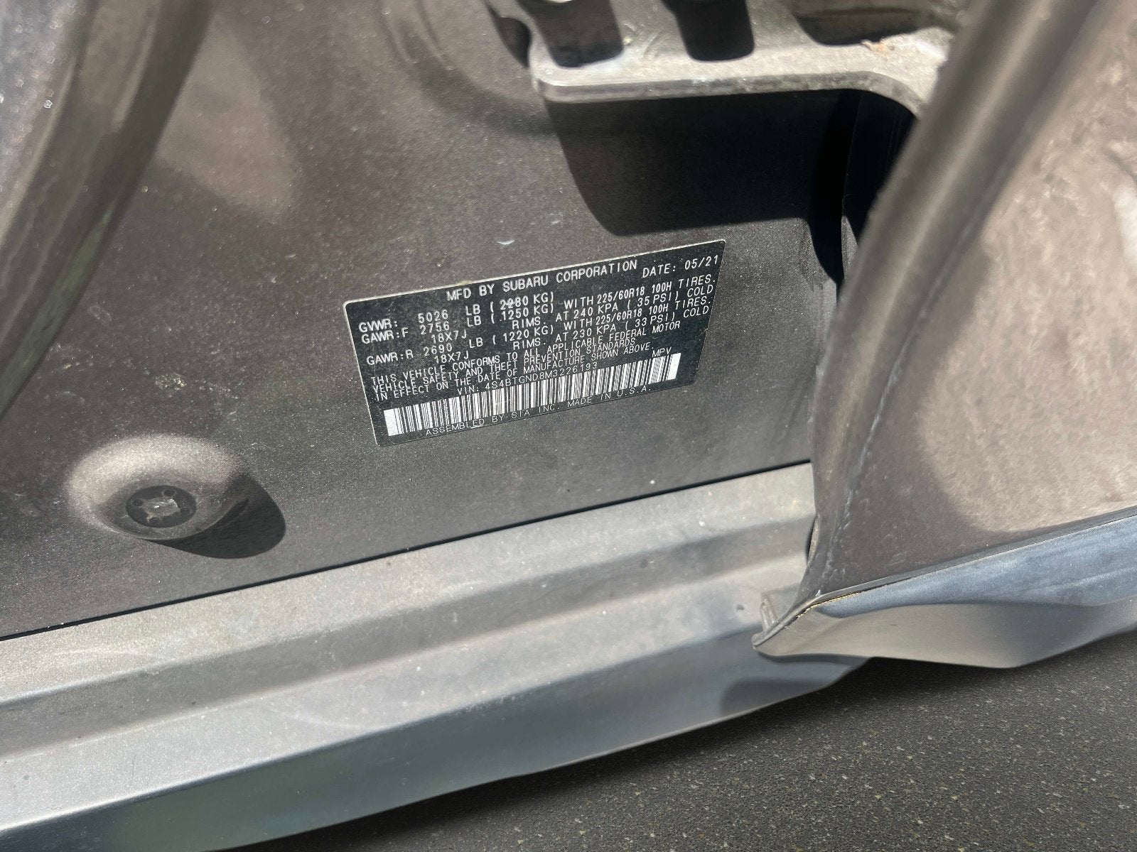 2021 Subaru Outback Limited XT