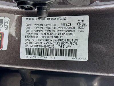 2016 Honda CR-V Touring