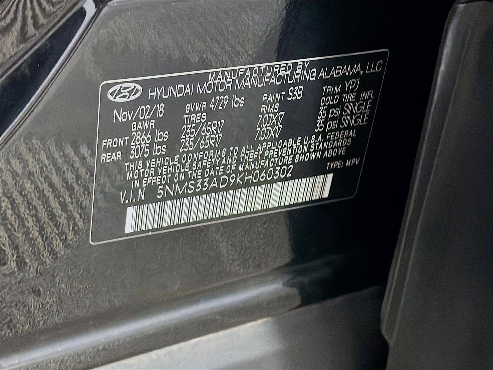 2019 Hyundai Santa Fe SEL