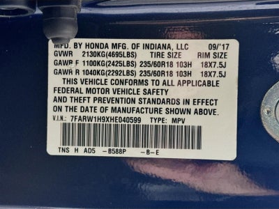 2017 Honda CR-V Touring