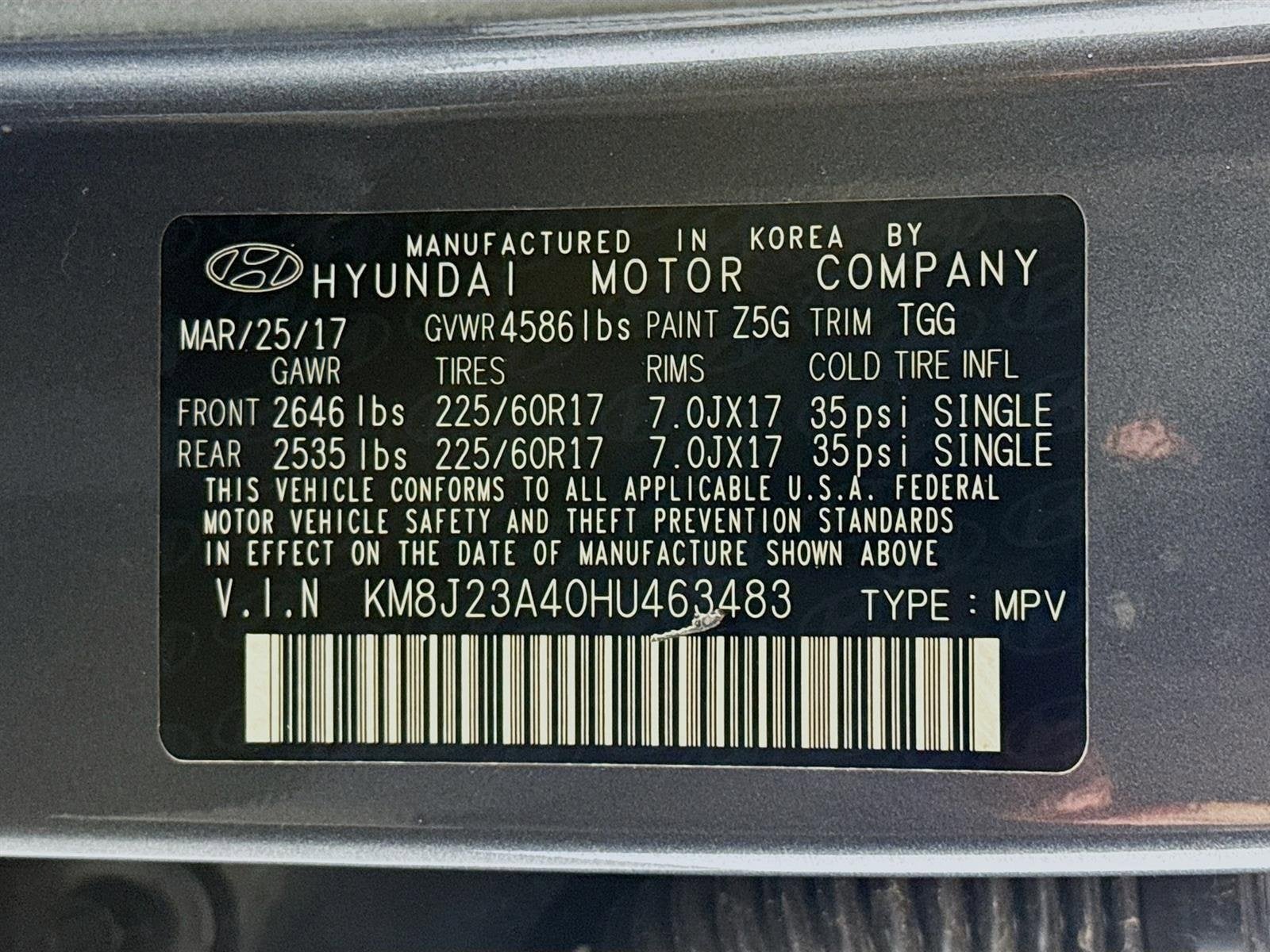 2017 Hyundai Tucson SE