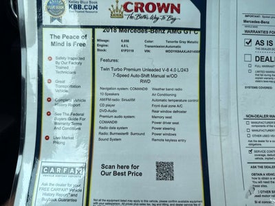 2018 Mercedes-Benz AMG® GT C