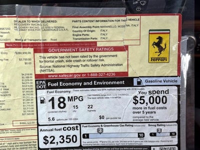 2018 Ferrari 488 Spider Base