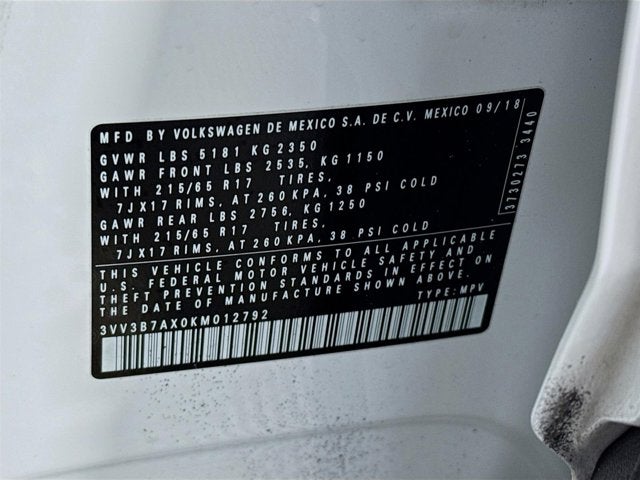 2019 Volkswagen Tiguan 2.0T SE