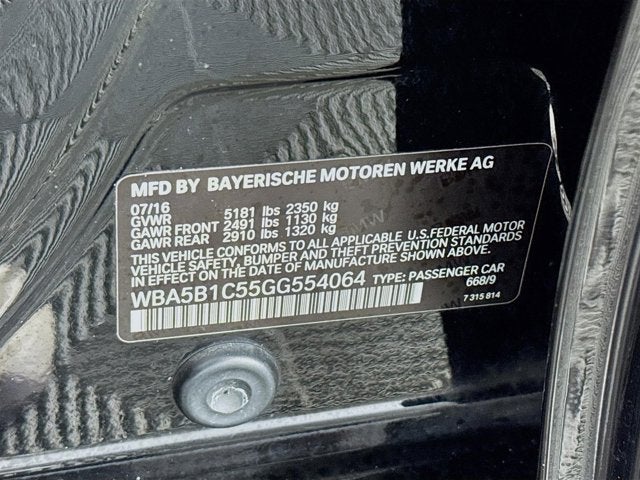 2016 BMW 5 Series 535i