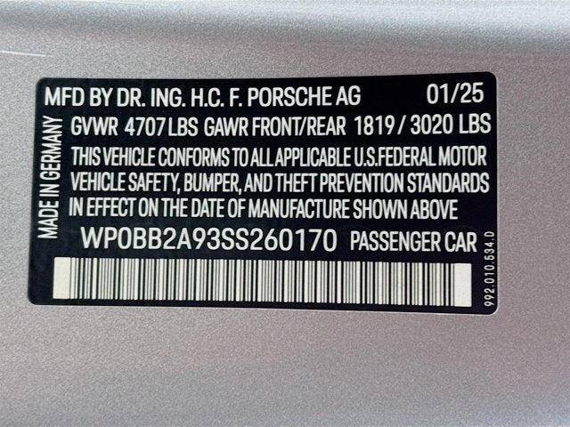 2025 Porsche 911 Targa 4 GTS