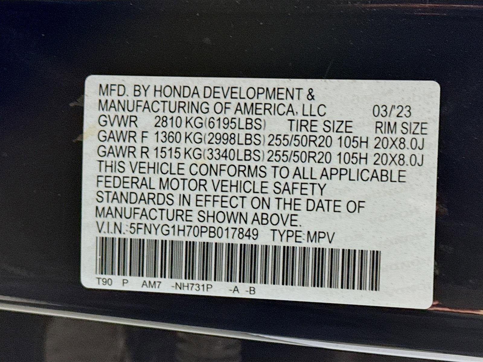 2023 Honda Pilot Touring