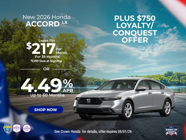 New 2026 Honda Accord LX
